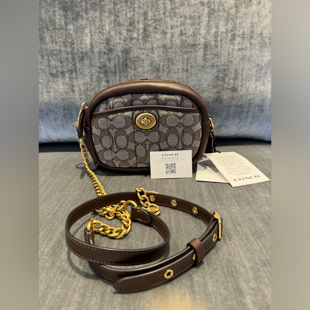 Small Camera Bag In Signature Jacquard With Quilting